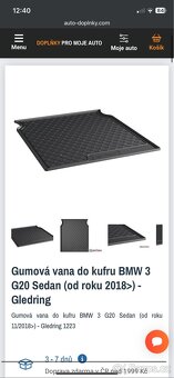 Gumová vana do kufru BMW 3 G20 Sedan (od roku 2018>) - 5