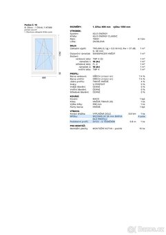 Okno IGLO ENERGY 3SKLO; Ug = 0.5 W/m2; Rw = 37 dB; tl. 48mm - 5