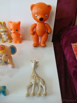 Retro medvídek + 2x s kovovým pískátkem a jiné - 5