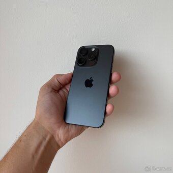 APPLE IPHONE 15 PRO 128GB ČERNÝ TITAN-BATERIE 98%-ZÁRUKA - 5