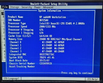 HP xw6600 – 2× Xeon (8 jader) / 20 GB RAM / R7 240 2 GB - 5