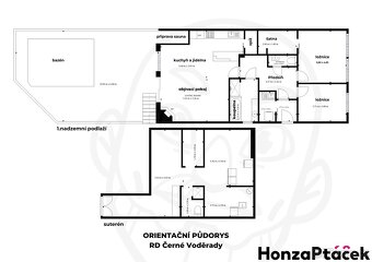 Prodej, rodinný dům Černé Voděrady, pozemek 1055m2 - 5