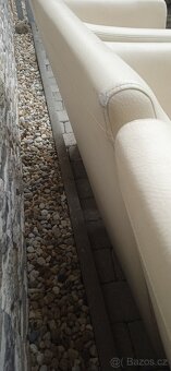 Jídelní kožená křesla bílá 5ks - 5