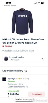 CCM mikina vel. L - 5
