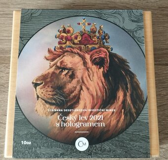 Stříbrná 10 Oz mince Český lev stand s HOLOGRAMEM 2021 - 5