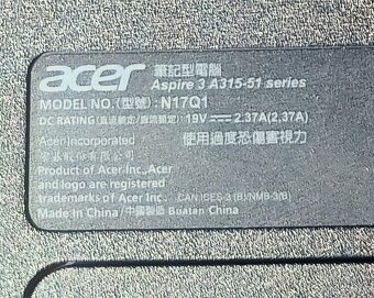 Acer Aspire 15,6" Intel i3, 4 GB RAM, 120 GB SSD - 5