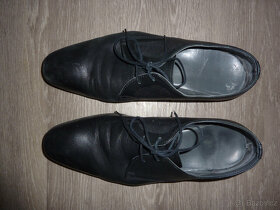 Pánské kožené černé polobotky, vel. 44, prodejce Baťa - 5