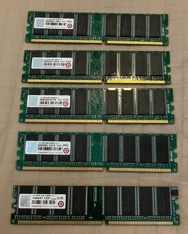 Paměti RAM do PC, typu DDR, DDR2 a DDR3, uvedená cena je za - 5
