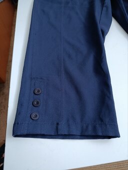 Tmavě modré třičtvrteční letní kalhoty vel.L do gumy - 5