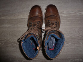 Pánské kožené hnědé kotníkové boty zn. Bugatti, vel. 45 - 5