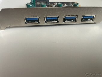 PCIe řadič, 4x USB 3.2 Gen 1 port, 5 Gbps, SATA - 5