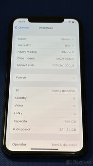 iPhone X 256GB Space Grey, pěkný stav - 5