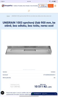 UNIDRAIN 1003.0900 model 900mm (sprchový nerezový žlab) - 5