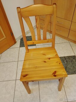 Jídelní židle, masiv, borovice lakovaná. - 5
