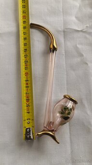 stará malovaná skleněná dýmka - 5