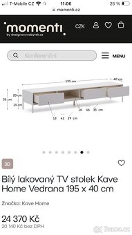 Stolek pod TV , TV skříňka vedrana,kave home bonami - 5