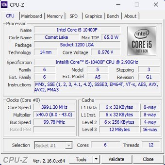 Herní PC - i5-10400F, RX 5600 XT, 16 GB RAM, W11 - 5