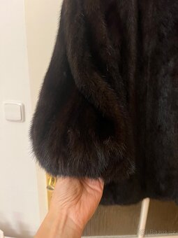Kožich celokožený norkový kožich, černý diamant - 5