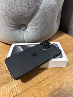iPhone 15 PRO MAX ★ černý titan 256GB po záruce, vč. Krabice - 5