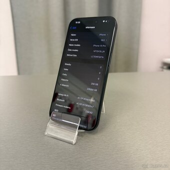 iPhone 15 Pro 256GB blue titan, 100% baterie, rok záruka - 5