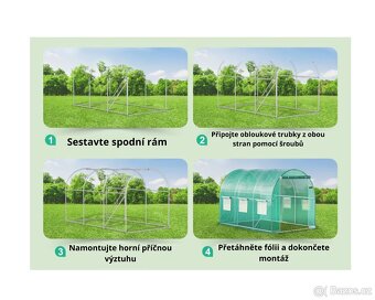 Přenosný tunelový skleník 3x2,1x2,1m - 5