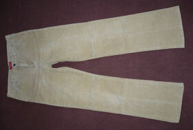 Dámské béžové prošívané manšestráky - vel. 30 - 5