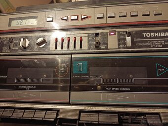 Toshiba RT 7066 radiomagnetofon retro 2 kazeťák - 5