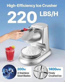 VEVOR Komerční drtič ledu 100 kg za hodinu. - 5