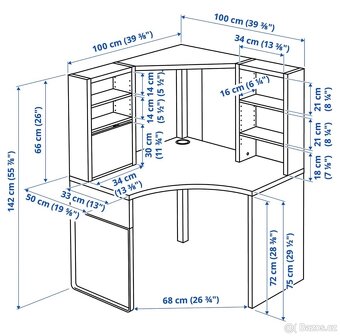 Rohový pracovní stůl - 5