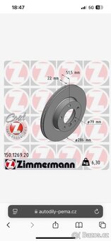 Brzdové kotouče, destičky Zimmermann - 5