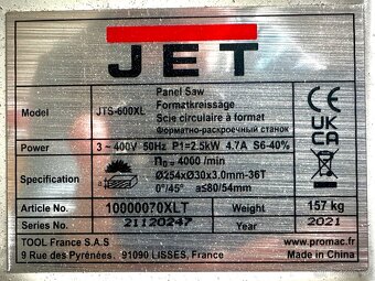 Formátovací pila JET 600 XL - 5