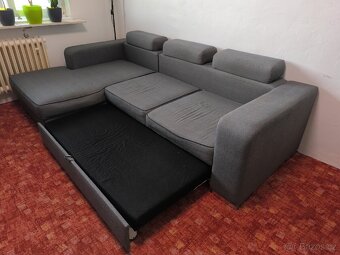 rozkládací gauč do L s úložným prostorem - 5