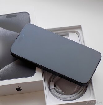 iPhone 15 Pro Max Black Titanium BATERIE 100% TOP - 5