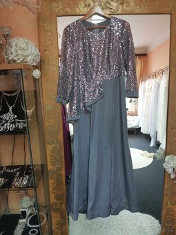 LUXUSNÍ PLESOVÉ ŠATY VEL.42/44 +KABELKA - 5