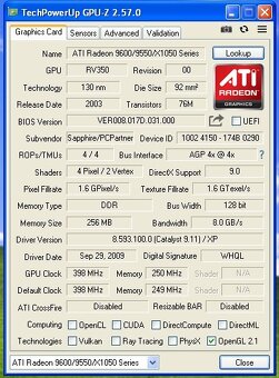 Grafická RETRO karta Saphire ATI Radeon 9600xx/256MB/AGP - 5