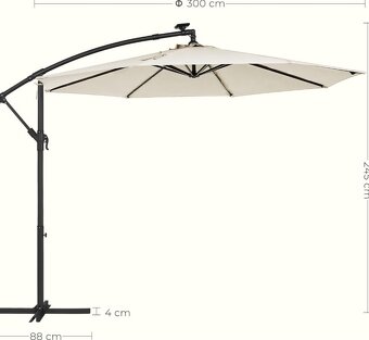 Nový slunečník s LED osvětlením - 5