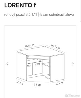 Rohový psací stůl - 5