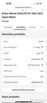 Autosedačka Britax Romer dualfix M i-size, space black - 5
