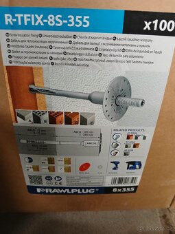 Talířové hmoždinky šroubovací, zápustné, 355mm dlouhé. - 5