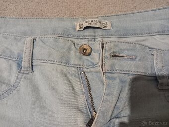 Džíny Pull&Bear 36 světle modré elasticke - 5