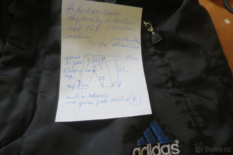 Adidas černé oteplováky 128 s laclem a nastavitelnými kšanda - 5