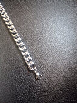 NOVÝ Curb Pancer náramek z chirurgické oceli š. 10 mm - 5