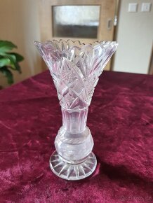 Sada 2 váziček z broušeného skla - 5