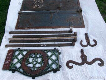 prodám různá stará kamnová dvířka, litinová kamínka bubínek, - 5