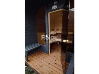Zahradní finská sauna CUBE sauna 3M s terasou - 5
