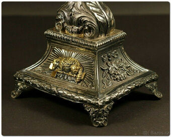 Stříbrná monstrance z 19. století, ostensorio - 5