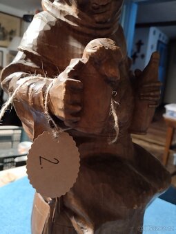 Dřevěná socha, ručně vyřezávané, - 5