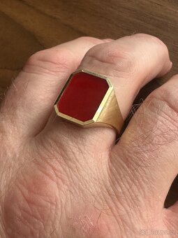 Pánský prsten s karneolem - 5