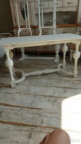Starý dřevěný konferenční stolek Provence styl - 5