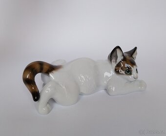 Porcelánová figurka - ležící kočka - Rosenthal - 5